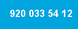 920 033 54 12 920 033 54 12